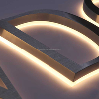 Lettres 3D rétroéclairées. Logo rétroéclairé par LED. Lettres de logo lumineuses. Logo rétroéclairé étanche, logo bancaire, logo de bureau lumineux