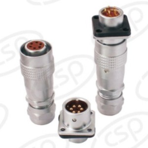 Connecteur d'aviation étanche CSP XR12, prise et fiche autobloquantes push-pull, 4 broches, boîtier métallique - Product Image 4