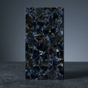 Blue Ice Cube Marble Porcelain Tiles 600x1200mm High Gloss Luxury Floor <b>Wall</b> Slab Tiles - Product Image 3
