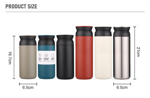 Thermos écologiques personnalisés avec logo, style japonais, 350 ml, gourde isotherme à double paroi en acier inoxydable, bouteilles d'eau - Product Image 5