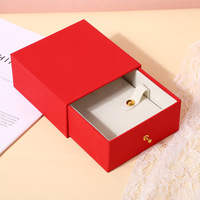 Boîte à bijoux tiroir en papier texturé noir avec logo personnalisé A1, présentoir à colliers, emballage de pendentifs, fournisseur en gros premium