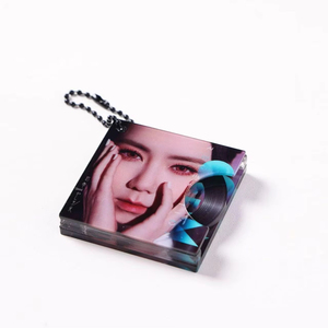 Personnaliser NFC <span class=keywords><strong>Musique</strong></span> Mini Album Acrylique <span class=keywords><strong>CD</strong></span> Porte-clés Coloré Album Photo Ouvrable DIY - Product Image 1