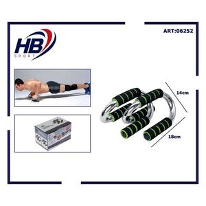 Support de pompes et d'abdominaux électroplaqué vert en forme de S - Product Image 3