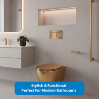 Bouton de chasse d'eau double pour toilettes encastrées Cictern, économie d'eau, couleur or rose, 38 mm, acier inoxydable, couleur laiton brossé pour Geberit