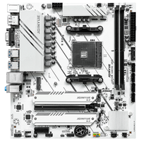 Carte mère de PC de bureau JGINYUE B550M-GAMING ARGB M-ATX, prend en charge les processeurs Ryzen R5 4000/5000, la RAM DDR4 et le PCI-E 4.0