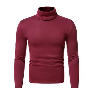 Nueva Colección de Otoño, Camisetas de <span class=keywords><strong>Cuello</strong></span> <span class=keywords><strong>Alto</strong></span> para <span class=keywords><strong>Hombre</strong></span>, Color Sólido, Moda, Corte Ajustado, Suéteres de Punto, Tops Casuales de Manga Larga con <span class=keywords><strong>Cuello</strong></span> <span class=keywords><strong>Alto</strong></span> - Product Image 4