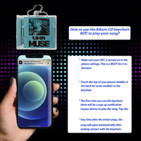 Mini album NFC en plastique personnalisé, acrylique pour CD de musique, bricolage, porte-clés d'anime avec NFC intégré pour l'organisation de photos numériques