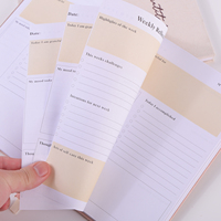 Carnet à couverture rigide personnalisé avec marque-pages et rubans, agenda avec reliure thermocollante, carnet de planification