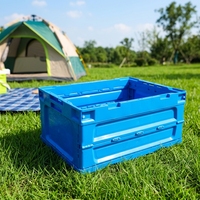 Boîte de transport pliable et empilable en PP de qualité alimentaire, recyclable, solide, en plastique, pour le transport et le stockage