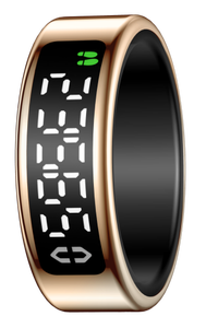 Bague intelligente tactile HR017 avec écran LED blanc, contrôle gestuel pour <span class=keywords><strong>TikTok</strong></span> et photographie à distance, couleurs noir/or/argent - Product Image 2