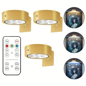 Lámpara <span class=keywords><strong>LED</strong></span> de Techo, 3 Colores RGB Ajustables, Lámpara de Pared Decorativa, Ultrafina, Recargable, con Control Remoto - Product Image 2