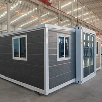 Bâtiment d'atelier préfabriqué en conteneur à grande porte, entrepôt d'accès aux machines, espace de stockage, maisons préfabriquées en conteneurs