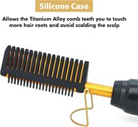Peigne chauffant électrique pour lisser les cheveux, idéal pour les perruques Lace Front et le coiffage