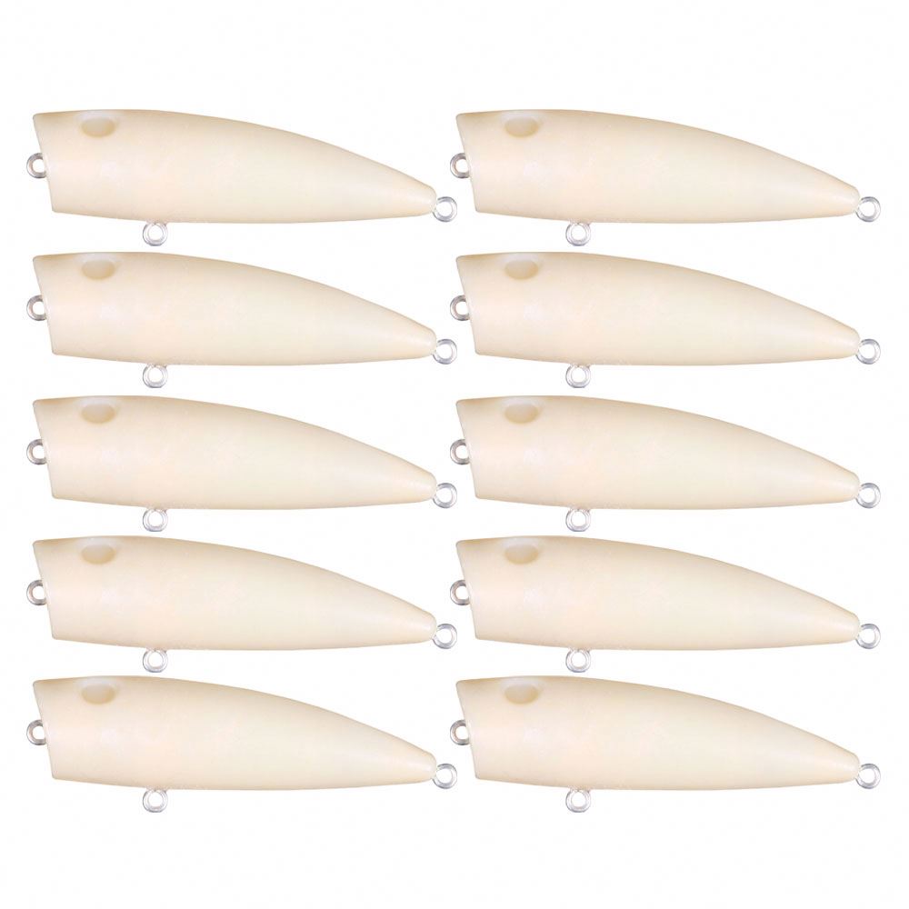 blank white fishing lure 7cm-6.8g Unpainted Fishing Lure Blank Popper Bait