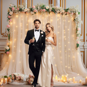 Toile de fond en tulle 10x10 pieds pour mariages, baby showers, anniversaires, séances <span class=keywords><strong>photo</strong></span> – Nouvelle arrivée, détachable - Product Image 2