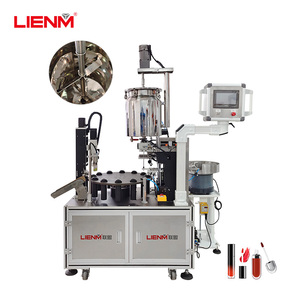 Máquina de Llenado de Lápiz Labial Líquido Semiautomática LIENM, Máquina Rotativa de Llenado y Tapado de Brillo Labial con <span class=keywords><strong>Tolva</strong></span> Agitadora - Product Image 1
