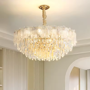 Zeal Lighting, candelabro colgante de cristal transparente de cristal francés moderno para el hogar, la Oficina y la sala de estar - Product Image 5