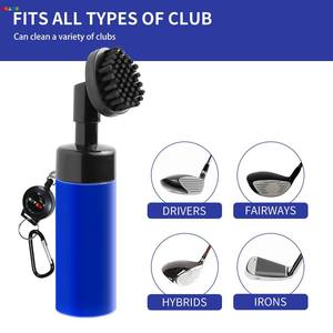 Golf Club Cleaning Kit-Golf Groove Sharpener Retractable Clip Metal Material Includes Towel Water Brush Spray Bottle Golf - Product Image 1