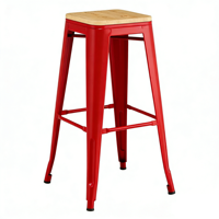 Chaises de salle à manger empilables en métal, style industriel contemporain, tabourets de bar pour café, maison, bureau, hôtel et usage extérieur