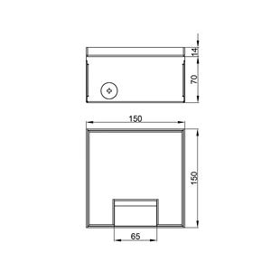 Boîtier de sol encastré USB et prise de courant pour intégration AV et de données avec sortie brosse - Product Image 5