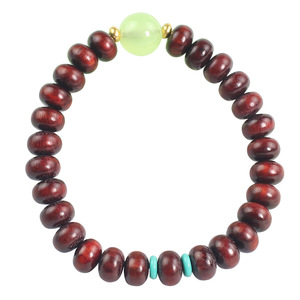 Bracelet en bois de santal, perles rondes, style ethnique, bijoux unisexes, cadeau - Product Image 5