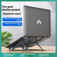 Support pour ordinateur portable pliable et réglable en hauteur, support de rangement portable, support de refroidissement pour ordinateur
