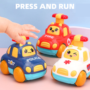 <span class=keywords><strong>Voiture</strong></span> jouet à pression en plastique, dessin animé, à pousser et à faire glisser, véhicule éducatif à inertie pour enfants - Product Image 3
