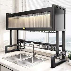 Escurridor de Cocina Metálico de Doble Capa Funcional, Ahorra Espacio, Organizador del Hogar, Estante de Drenaje Multiusos - Product Image 2