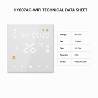 HY607AC-WIFI Tuya Intelligent de Salle Ventilateur De Refroidissement Bobine Thermostat