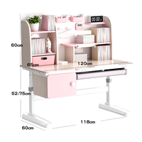 Pas cher Nouveau Hauteur Réglable Enfants Bureau D'apprentissage Moderne Ergonomique Étude Table De Lecture Chaise pour Chambre Hôtel Utilisation Métal & Bois