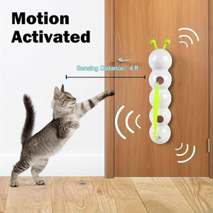 Juguete Interactivo para Gatos con Forma de Oruga, Simulación de Trayectoria Biológica, Juguete Inteligente con Plumas y Ventosa, Tendencia <span class=keywords><strong>2026</strong></span> - Product Image 2