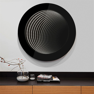 Mur moderne 3D miroir tunnel <span class=keywords><strong>magique</strong></span> salle de bain LED miroir infini - Product Image 6