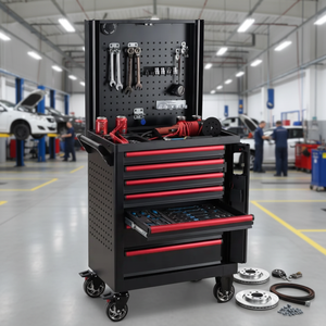 Chariot à outils roulant robuste en fer certifié ISO CE, capacité 350 kg, idéal pour garage et <span class=keywords><strong>atelier</strong></span> de réparation automobile, vente chaude, OEM/OBM - Product Image 1