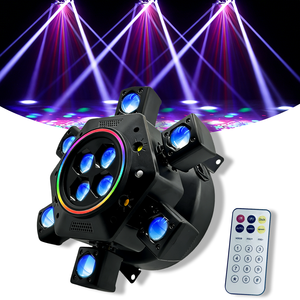 Avastron Precio de Fábrica 150W Bee Eye Cabeza Móvil para Discoteca y Fiestas, Luz Láser Beam Wash de 6 Brazos RGBW con Control Remoto DMX512 y Sonido, <span class=keywords><strong>IP20</strong></span> - Product Image 1