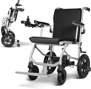 Alumínio Lightweight Beach Electric Chair Preço barato Cadeira de rodas elétrica dobrável para deficientes Viagens