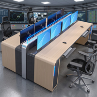 Mobilier de salle de commande et de contrôle, console de commande personnalisée, poste de travail pour opérateur de sécurité, solution pour centre de contrôle industriel
