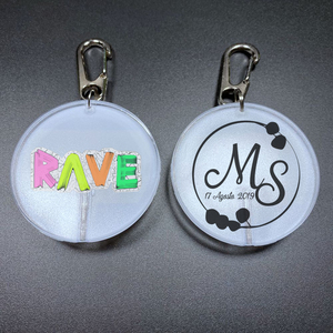 Xác minh OEM biểu tượng tùy chỉnh PS Led Trống huy hiệu với Keyring LED Glow nút pin huy hiệu cho các sự kiện bên - Product Image 3