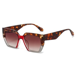 Lunettes de soleil tendance pour femmes, protection UV, <span class=keywords><strong>verres</strong></span> <span class=keywords><strong>dégradés</strong></span> color-block, monture carrée surdimensionnée vintage en PC - Product Image 6