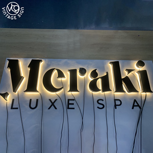 Letras Metálicas LED con Retroiluminación de Estilo Clásico, Salida de Luz Uniforme, para Logotipos de Restaurantes, Hostales y Hoteles Tradicionales - Product Image 1