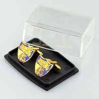 Chine Artgifts Fabrication Fournisseur Logo personnalisé Métal Hommes Boutons de manchette Pince à cravate Emballage en carton
