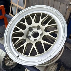 ล้อฟอร์จ JDM สไตล์ 1 ชิ้น ขนาด 15-22 นิ้ว 4x100 5x114.3 5x120 สีทองขอบกลึงลายเรโทร สำหรับรถแข่ง วัสดุอัลลอยด์ สำหรับ Civic Corvette G-Class - Product Image 6
