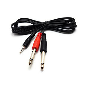 Conector estéreo personalizado TRS de 1,5 m y 3,5mm a doble <span class=keywords><strong>Cable</strong></span> de Audio divisor Mono Y de 6,35mm <span class=keywords><strong>para</strong></span> amplificador de <span class=keywords><strong>guitarra</strong></span> eléctrica, teléfono, portátil, MP3 - Product Image 3