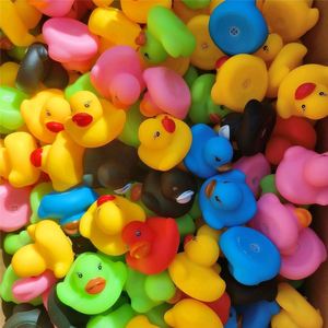 Elarve Multicolored Mini Multicolor Rubber Squeeze Toys Baby <b>Bath</b> Ducky Bathtub Pool Squeaky Little Duck Shower/Party - Product Image 4