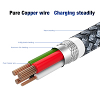 Câble de charge rapide QC3.0 de type C câble de synchronisation de données USB de tresse de tissu 5Gbps pour ordinateur de charge compatible Samsung PD 60 watts