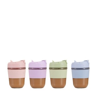 Dual Drink Glass Cup With Lid 350Ml Portable For Coffee And Water On The Go - Product Image 5