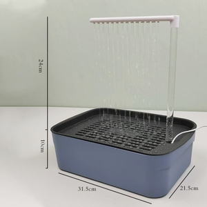 Bassin de bain électrique pour perroquets avec circulation automatique de l'eau, grande <span class=keywords><strong>baignoire</strong></span> de douche pour perruches et autres oiseaux - Product Image 3