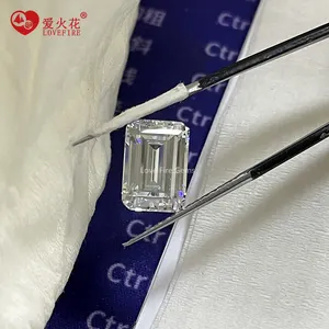 Emerald Cut Cubic Zirconia Ready Stock EQ Grade 5a Synthetic Gemstone White Cz Loose Stones Octangle Emerald Cut Octagon Cubic Zirconia