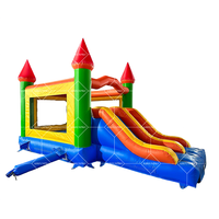 Château gonflable unisexe d'impression numérique de PVC grande piscine colorée de glissière de château sautant pour la partie d'enfants