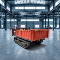 Dumper chenillé tout-terrain certifié CE de 3 tonnes à déchargement automatique pour l'expédition d'engrais agricoles et de fruits