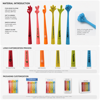 Stylo Bille Multicolore à Forme de Main Mignonne et Flexible pour Fournitures Scolaires et de Bureau, Idéal Cadeau pour Étudiants, Vente en Gros